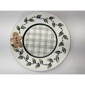 Yankee Candle Plate Ginger Bread Man Christmas Themed 7 Inch